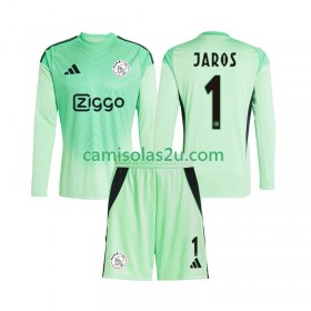 Camisolas de futebol AFC Ajax Vitezslav Jaros 1 Guarda Redes Criança Equipamento Principal 2025/26 Manga Comprida